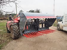 KREATEC Silagebeissschaufel / Silageschneidzange / Silageschneider  2,4m mit 3 Zylindern, mit Hardox