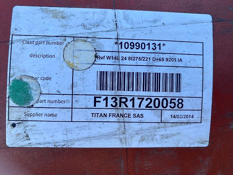 Claas Felgen Satz Vorne 14-24, 8-Loch, 275