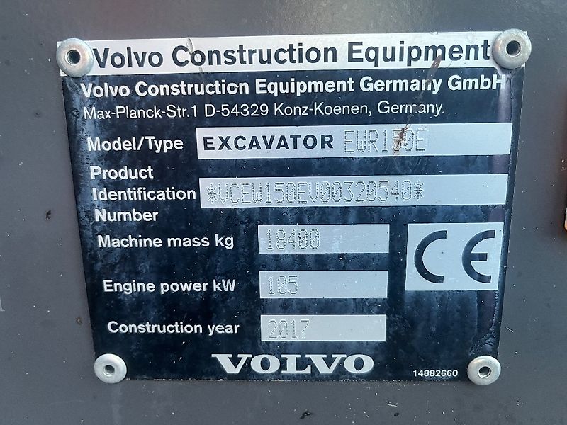 Volvo EWR 150 E / Pyörittäjä, Kauha, Uudet Renkaat!