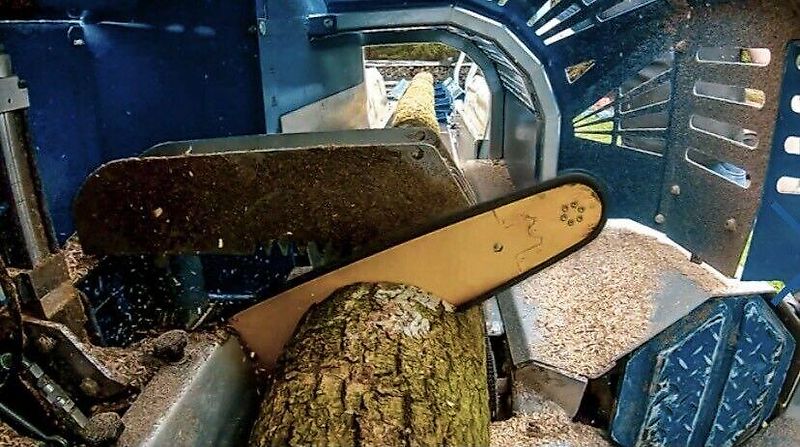 Binderberger Spaltautomat Sägespaltautomat Brennholzautomat