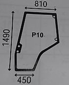 Massey Ferguson SZYBA DRZWI 5000, 7000, 8000 LEWE  4272774M1